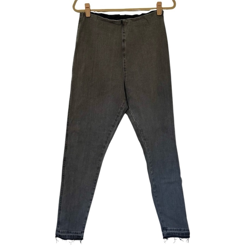 Commando Women’s Gray Rinse Ray Hem Jeans Stretch Size XL